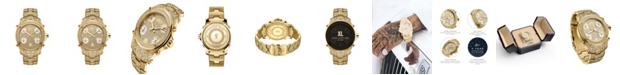 Jbw Men's Jet Setter Platinum Series Diamond (3 ct. t.w.) 18K Gold-Plated Stainless Steel Watch, 50Mm